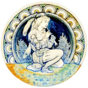 Unnamed (Boy Playing Flute) by Brown-Westhead, Moore & Co.