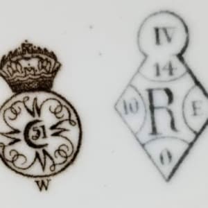 W1393 (Chrysanthemums) by Worcester Royal Porcelain Co. 