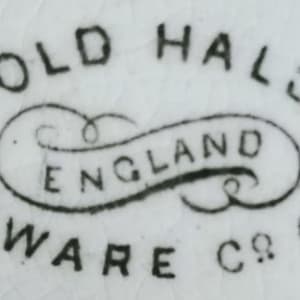 Unnamed (Japanese Fan - Seashore Cottage) by Old Hall Earthenware Co. Ltd. 