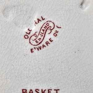 Basket by Old Hall Earthenware Co. Ltd.  Image: Printed Maker's Mark