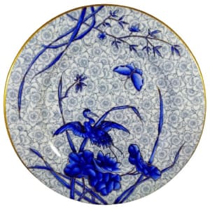 Unnamed (Crane & Butterfly) by Worcester Royal Porcelain Co.