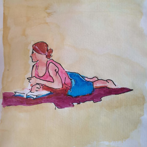 Single on Beach Towel by Kit Hoisington