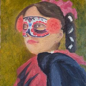Mexican Dancer Oil Sketch by Cynthia Gonzalez, Image 1.