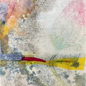 Impresión Floral (Floral Print) by Jeanne Connolly  Image: Impresión Floral (Floral Print)" by Jeanne M. Connolly is an ethereal mixed media artwork that elegantly captures the essence of Spanish flora. Utilizing fine sand from the beaches of Denia, this piece offers a tactile and dreamlike quality, blending the region's natural beauty with a touch of nostalgia. The artwork is a delicate interplay of watercolor, pencil, graphite, paper appliqué, acrylic, and a hint of salt, creating a floral impression that is both ephemeral and enchanting. Ideal for those who cherish the subtle beauty of nature and the nuanced artistry of mixed media, 'Impresión Floral' is a serene invitation to explore the gentle and fleeting elegance of flowers, almost like a tangible memory. This artwork is currently available and is perfect for collectors who value the unique blend of textures and the serene beauty it represents.