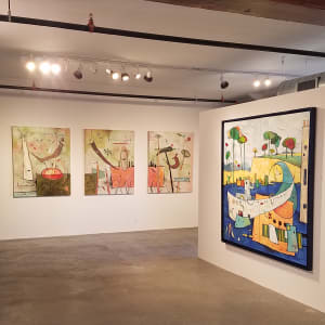 Olde Port by Anita L Loomis  Image: Olde Port; Alternate view of exhibit at Fountain Street Gallery, Boston