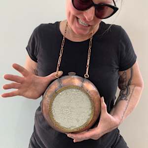What Up G? Existential Urn for Dad à la Flava Flav by Christy Georg, Image 1.