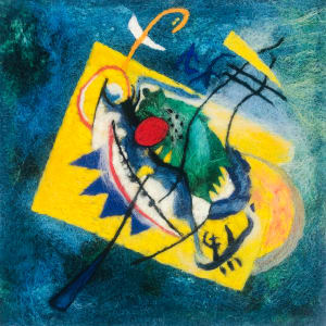 Kandinsky Red Oval by Ushma Sargeant Art