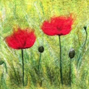 Two Poppies by Ushma Sargeant Art