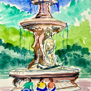 Teens Hangin Out by Jim Walther