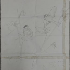Chickadee #1 by Richard Michael Delaney  Image: Original composition and sketch made for the painting. 
