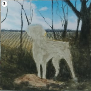 Good Girl, Daisy! by Richard Michael Delaney  Image: Painting process, step #3.
