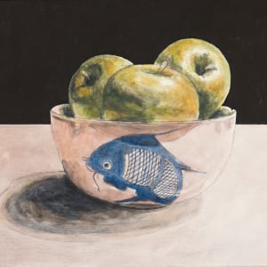 Green Apples and China Bowl #2 by Richard Michael Delaney