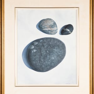 Three Stones on White by Richard Michael Delaney 