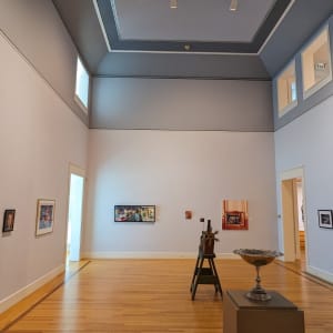 Seated Nude in Dorsal View by Richard Michael Delaney  Image: Painting visible at center of back wall.
