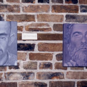 Fugitive Howard Wayne Savage by Richard Michael Delaney  Image: Snapshot from solo show, "Fugitives," Lighthouse Festival Theatre, Port Dover, Ontario, 2003. 