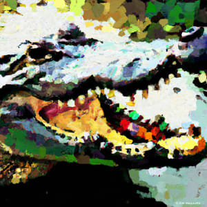 Impressionistic Alligator 003 by Jim Phillips
