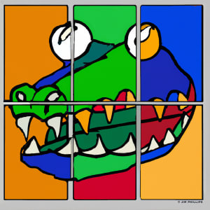 Alligator - abstract 004 by Jim Phillips