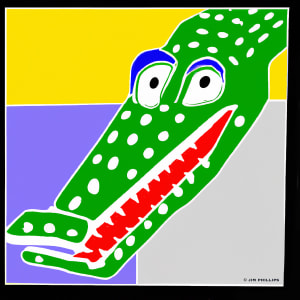 Alligator - abstract 003 by Jim Phillips