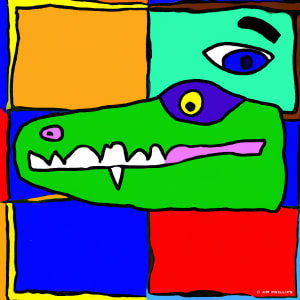 Alligator - abstract 002 by Jim Phillips