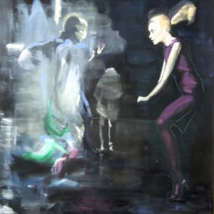Annunciation by Nicholas Wyatt  Image: Annunciation (2011-12). Oil on Canvas (30 x 28 inches) 76 x 72cm