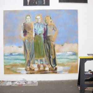 Three Women (2011) by Nicholas Wyatt  Image: Three Women (2011). Oil on Canvas 72 x 84 inches (185 x 213 cm) by Nicholas Wyatt (studio installation view)