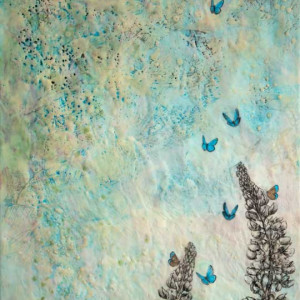 Karner Blue Butterfly and Wild Blue Lupine 1 by Carrie Baxter