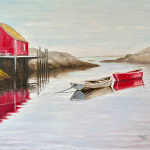 Morning Reflections - Peggy's Cove by Ann Nystrom Cottone