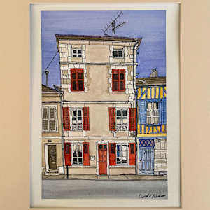 Crimson Shutters on Cream by David  H. L. Blackman, Ph. D. 