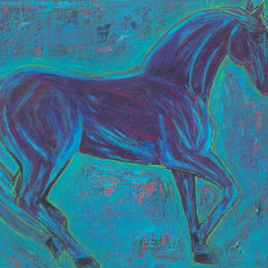 Horse with blue by Kristy Sullivan, Image 1.