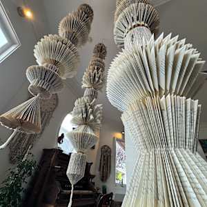 Recycled Book Pillar by Kristy Collette