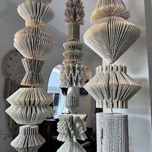 Recycled Book Pillar by Kristy Collette 