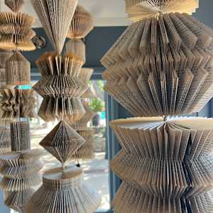 Recycled Book Pillar by Kristy Collette 