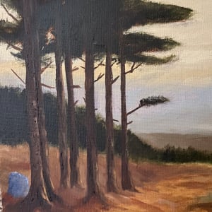 Evening Silhouette of Pine Trees by Julie Kay Midyett 