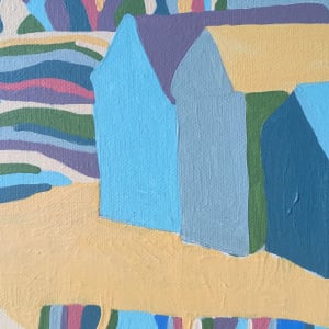 Beach Huts at Mudeford by Miranda Pender 