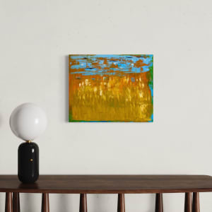 24.011 Abstract:The Marsh by Anton Mogilevsky  Image: Suggested display. Painting is unframed. 