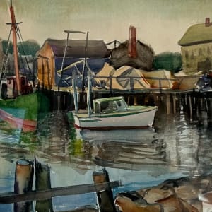 Boats In Harbour by Georgie Maud Roberta Wilcox