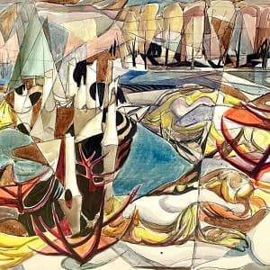 Untitled (Abstract Lake) by Donald Frederick Price Neddeau