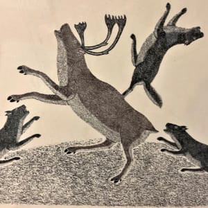 Caribou & Wolves by Soloman Karprik