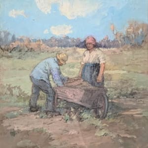 Pushing the Wheelbarrow by Berthe Des Clayes