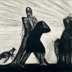 Refugees by Arnold Saper (1933-2019)