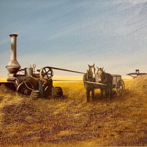 Thesherman Machine & Horse And Wagon by Don Stefanzio
