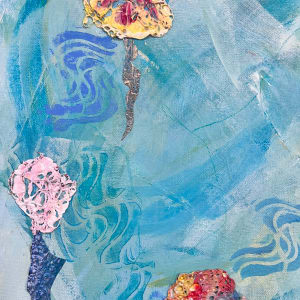 Found Flowers-Blue by Connie Sloma  Image: Detail