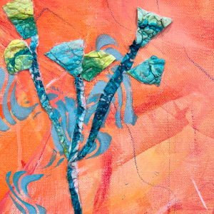 Found Flowers-Orange by Connie Sloma  Image: Detail
