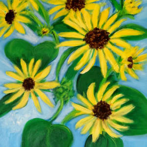 July Sunflowers by Diane Gore