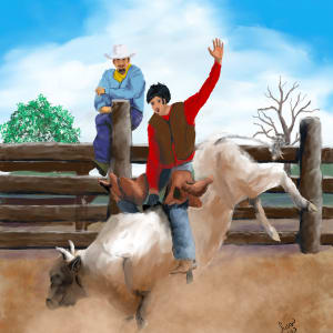 Bull Riding by Susan Reich