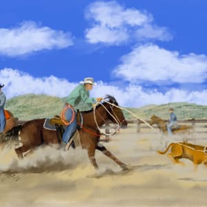 Calf Roping by Susan Reich