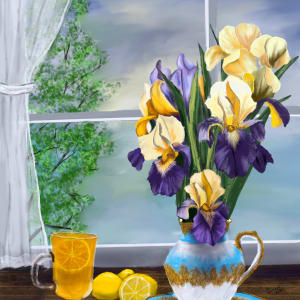 Iris and Tea by Susan Reich