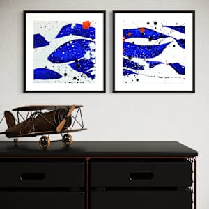 Blue Resonance (Dipthyque) by Ulrike Haupt, Image 2.