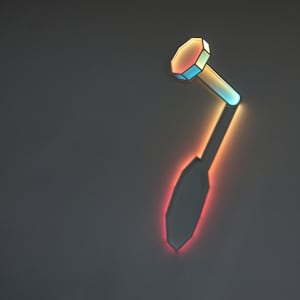 Binary (Nail Head (Shadow)) by James Clar  Image: S7 Orange/Turquoise (Private Collection Manila)