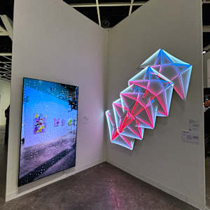 Where the Horizon Breaks into Color (Wayfinding Home) (Parol #6) by James Clar  Image: Exhibited at Art Basel Hong Kong 2025 for James Clar's Kabinett solo presentation